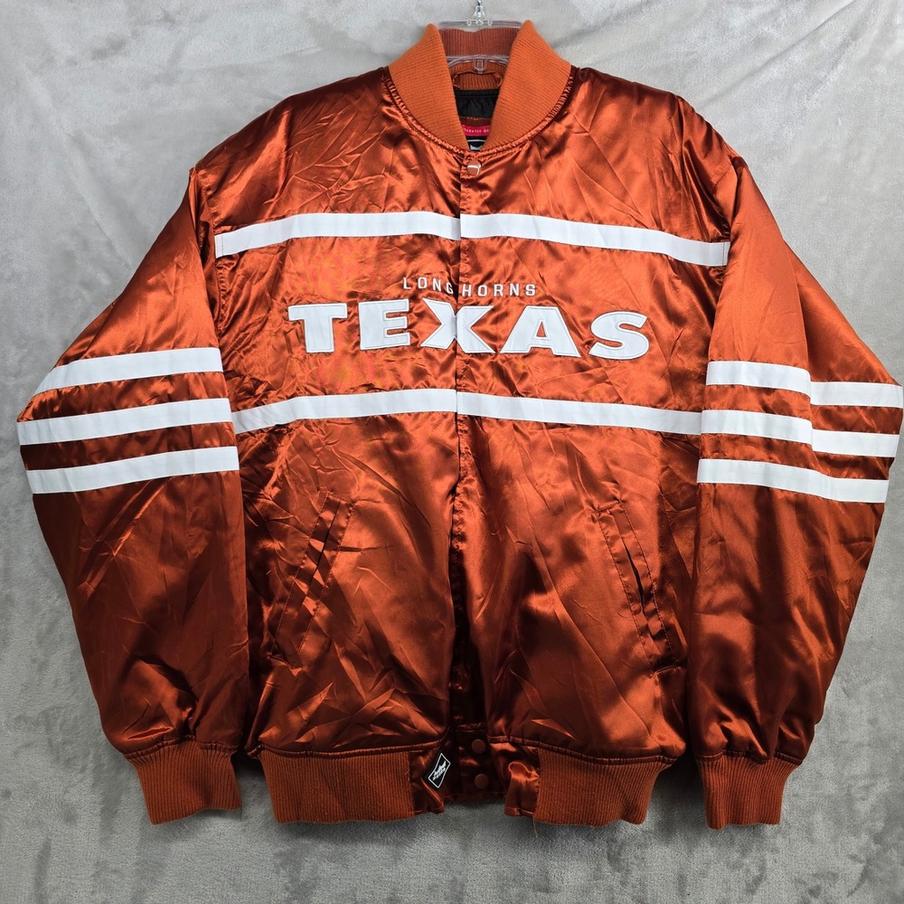 Franchise Club Texas Orange Texas Longhorns Full-Snap‎ Satin Jacket Medium